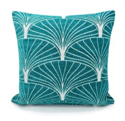 Rackhams Luxury Chenille Pattern Cushion - 43cm x 43cm - Teal