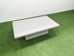 Rackhams 10 Seater Rattan Garden Furniture Set with Adjustable Dining/Coffee Table, 2 Chairs & 3 Footstools - Light Grey - thumbnail 6