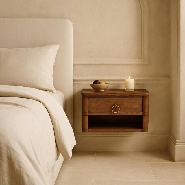Rackhams Solid Wood Box Frame Wall Nightstand - image 1