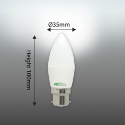 Rackhams B22 Bayonet LED Candle 4.7W Energy Saving Light Bulbs - Pack of 3 - thumbnail 4