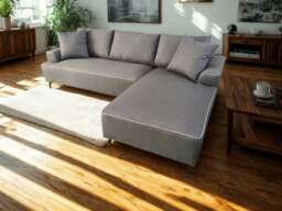 Rackhams The Milano Edge 3 Seater Left Hand Corner Sofa in Grey or Beige - Beige - thumbnail 1