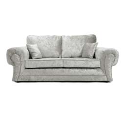 Rackhams Chelsea Crushed Velvet Full Back 3 Seater - Silver - thumbnail 3