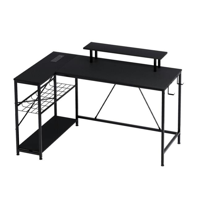 Rackhams Gaming Desk RGB LED Light Power Computer Table Storage Shelf Home Office - Neo LED - image 1
