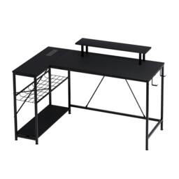 Rackhams Gaming Desk RGB LED Light Power Computer Table Storage Shelf Home Office - Neo LED - thumbnail 1