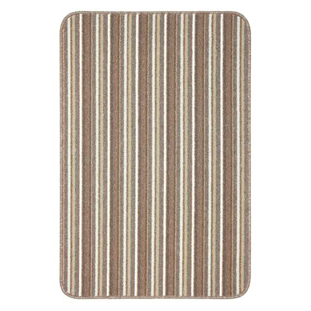 Rackhams Washable All-Purpose Stripe Cream Mats - 50X80 cm - image 1