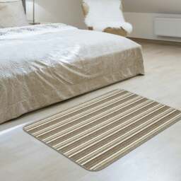 Rackhams Washable All-Purpose Stripe Cream Mats - 50X80 cm - thumbnail 3
