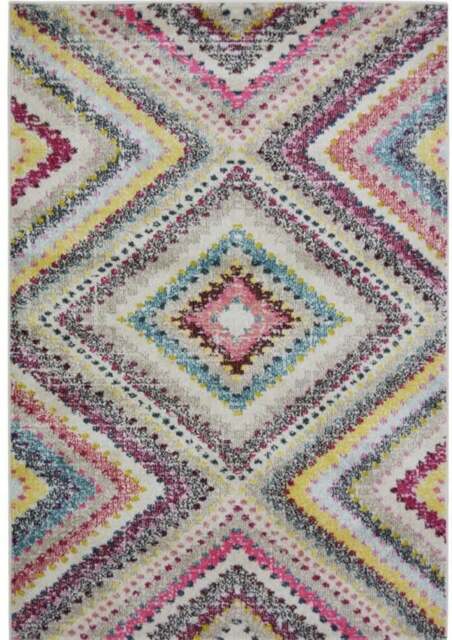 Rackhams Villa Multicolour Diamond Rug - 120X170 cm - image 1
