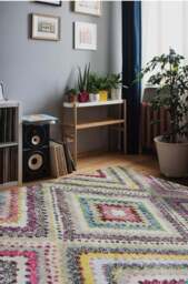 Rackhams Villa Multicolour Diamond Rug - 120X170 cm - thumbnail 4