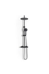 Rackhams Stainless Steel Wall Mount Triple Function Shower Faucet Set Bathroom - Black - thumbnail 3