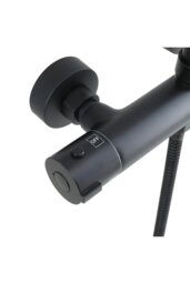 Rackhams Stainless Steel Wall Mount Triple Function Shower Faucet Set Bathroom - Black - thumbnail 5
