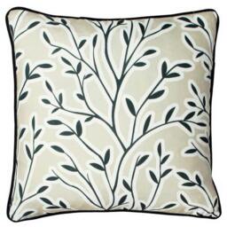 Rackhams Annika Floral Cushion Cover - Oatmeal - One Size - Oatmeal - 100% Polyester - thumbnail 1