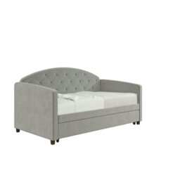 Rackhams Aspen Daybed w Trundle Velvet Light Grey - Grey - thumbnail 4