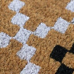 Rackhams Eco-Friendly Latex Backed Coir Entrance Doormat, 45x75cm - Diamond Pixel - 1 - thumbnail 4