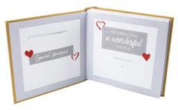 Rackhams Lovely Golden 50th Wedding Anniversary Photo Album with Double Heart Decoration - thumbnail 3