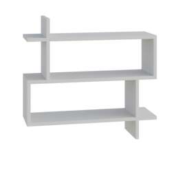Rackhams Paralel Wall Mounted Modern Bookcase Display Unit 2-Tier Sleek Design 70x22x66 cm - Anthracite Grey - thumbnail 2