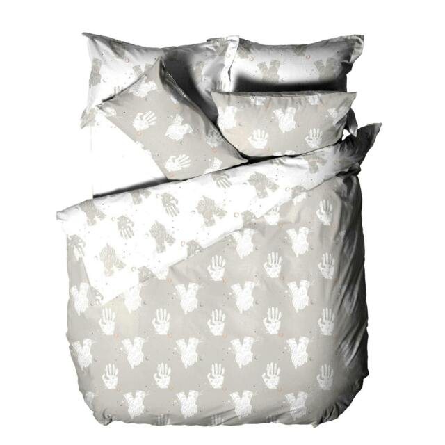 Rackhams Be Kind Duvet Cover Set - Grey - Double - Grey - 50% Polyester/50% Cotton - image 1