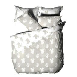 Rackhams Be Kind Duvet Cover Set - Grey - Double - Grey - 50% Polyester/50% Cotton