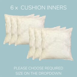 Rackhams 6 x Hollowfibre Cushion Inner - White - 6 - thumbnail 2