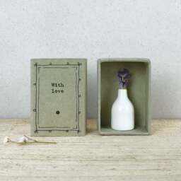 Rackhams East of India 'With Love' Matchbox Vase