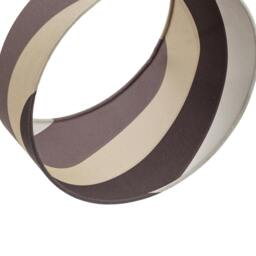 Rackhams Taupe and Brown Linen Lamp Shade with Inner and Outer Wavy Design - thumbnail 3