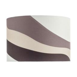 Rackhams Taupe and Brown Linen Lamp Shade with Inner and Outer Wavy Design - thumbnail 5