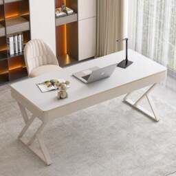 Rackhams Versa Small Office Desk, Sintered Stone - NO Chair - NO Chair - thumbnail 4