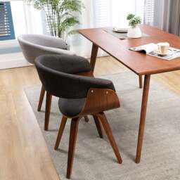 Rackhams Richie Dining Chair - Black - Leather - 4 - thumbnail 3