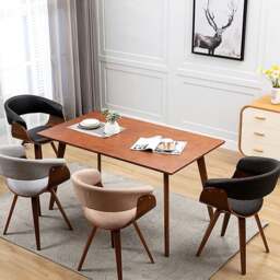 Rackhams Richie Dining Chair - Black - Leather - 4 - thumbnail 2