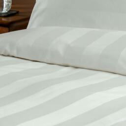 Rackhams White 600 Thread Count Dobby Stripe Egyptian Cotton Pillowcases - Standard - Pair - Oxford - thumbnail 3