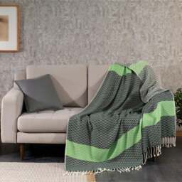 Rackhams Caria Throw Blanket, HAND-LOOMED - Grey with Ash Grey - thumbnail 6