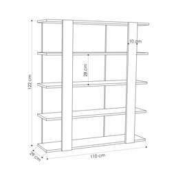 Rackhams Tita 4 Tier Modern Bookcase Wall Mounted Shelving Unit 122cm - Oak Effect - thumbnail 4
