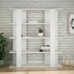Rackhams Tita 4 Tier Modern Bookcase Wall Mounted Shelving Unit 122cm - Oak Effect - thumbnail 2