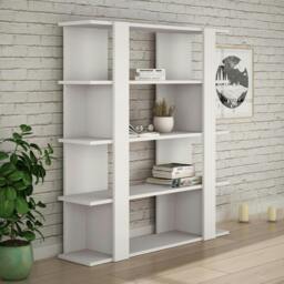 Rackhams Tita 4 Tier Modern Bookcase Wall Mounted Shelving Unit 122cm - Oak Effect - thumbnail 5