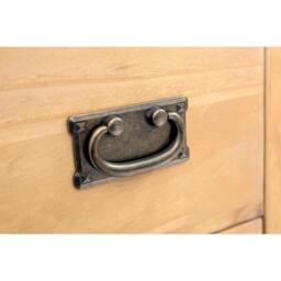 Rackhams Lucca 6 Drawer Chest of Drawers Bras Drop Handle - Light Brown - thumbnail 6