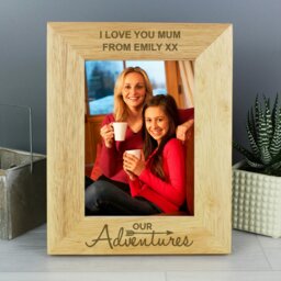 Rackhams Personalised Our Adventures 5x7 Oak Finish Photo Frame - thumbnail 4