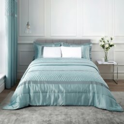 Rackhams Sequin Cluster Quilted Bedspread - Silver Grey - thumbnail 2