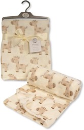 Rackhams Premium Fleece Baby Wrap Blanket - All-Season Comfort, Sustainable and Breathable, 75x100 cm, Easy Wash, Lightweight for Newborns, Infants, Babies - Blue - thumbnail 2
