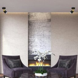 Rackhams Joker Hand Made Ceiling Lamp In Matt Black With Luxurious Gold Detail Featuring Minmalistic Slender Cylinder Shades - thumbnail 4
