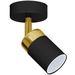 Rackhams Joker Hand Made Ceiling Lamp In Matt Black With Luxurious Gold Detail Featuring Minmalistic Slender Cylinder Shades - thumbnail 3