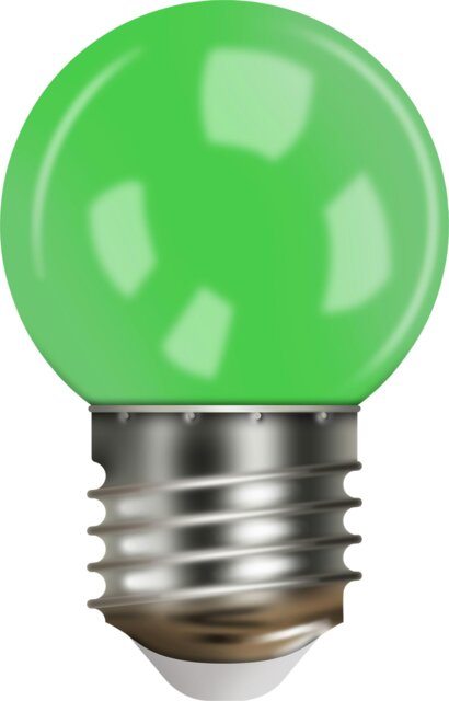 Rackhams G45 Bulb, E27 Base, Plastic Cover Green - image 1