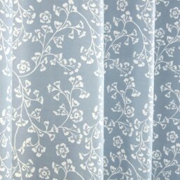 "Rackhams Sade Blue Fully Lined Ready Made Eyelet Curtains - Blue - Polycotton - 46x54""" - thumbnail 3