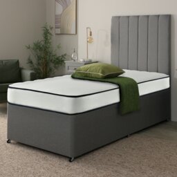 Rackhams Dual Sided Innerspring Mattress - Medium Soft Comfort, Foam-Free Design - White - 1 - 2ft6 Shorty Small Single Mattress (75cm x 175cm) - thumbnail 1