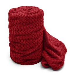 Rackhams Moda Ribbed Chevron Super Soft Blanket - 150cm x 200cm - Charcoal - thumbnail 5