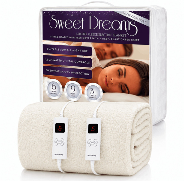 Rackhams Luxury Fleece Electric Blanket Superking Size, Machine Washable Underblanket, Digital Control, Overheat Protection - image 1