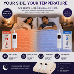 Rackhams Luxury Fleece Electric Blanket Superking Size, Machine Washable Underblanket, Digital Control, Overheat Protection - thumbnail 4