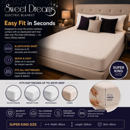 Rackhams Luxury Fleece Electric Blanket Superking Size, Machine Washable Underblanket, Digital Control, Overheat Protection - thumbnail 3