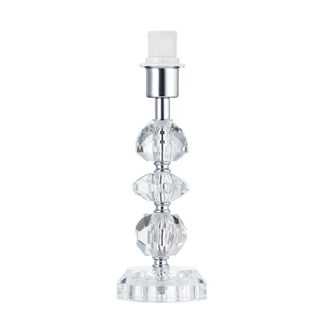 Rackhams Contemporary and Chic Clear K9 Crystal Glass Table Lamp Base with Faceted Moulds - image 1