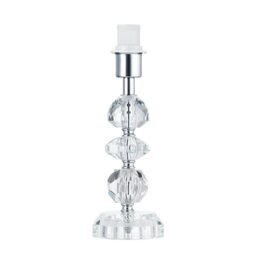 Rackhams Contemporary and Chic Clear K9 Crystal Glass Table Lamp Base with Faceted Moulds