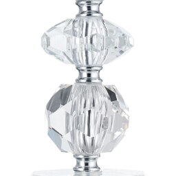 Rackhams Contemporary and Chic Clear K9 Crystal Glass Table Lamp Base with Faceted Moulds - thumbnail 3