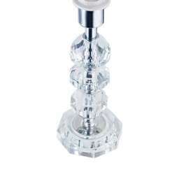Rackhams Contemporary and Chic Clear K9 Crystal Glass Table Lamp Base with Faceted Moulds - thumbnail 2